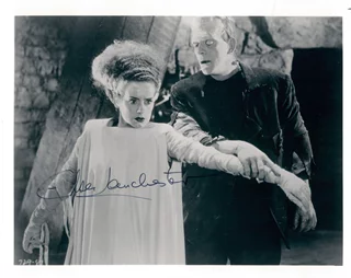 Elsa Lanchester autograph
