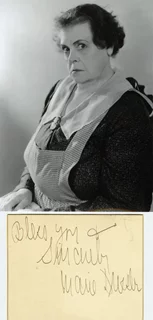 Marie Dressler autograph