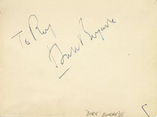 Dirk Bogarde autograph