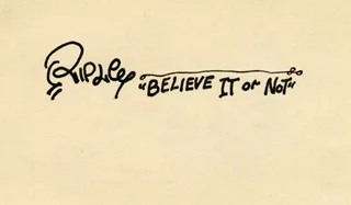 Robert Ripley autograph