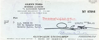 Glenn Ford autograph