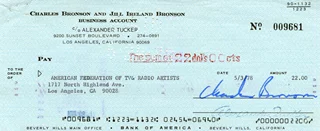 Charles Bronson autograph