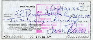 Jack Palance autograph