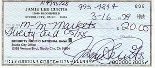 Jamie Lee Curtis autograph