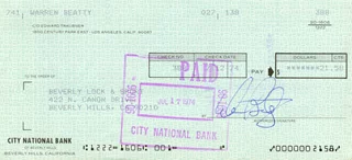 Warren Beatty autograph