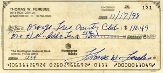 Tom Ferebee autograph