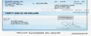 Sharon Stone autograph