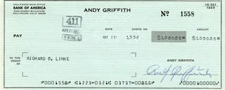 Andy Griffith autograph