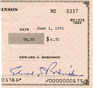 Edward G. Robinson autograph
