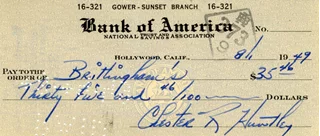 Chet Huntley autograph