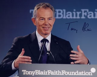 Tony Blair autograph