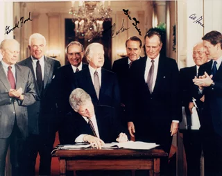 Gore, Carter and Dole Ford autograph