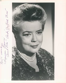 Frances Bavier autograph