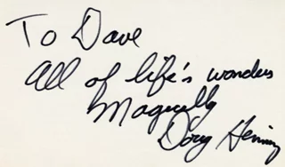 Doug Henning autograph