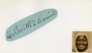 Hattie McDaniel autograph