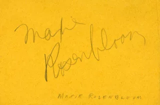 Maxie Rosenbloom autograph