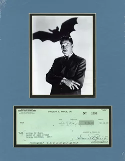 Vincent Price autograph