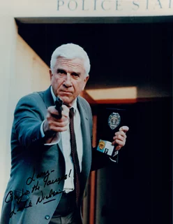Leslie Nielsen autograph