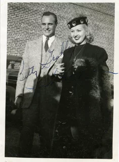 Betty Grable and Jackie Coogan autograph