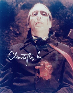Christopher Lee autograph