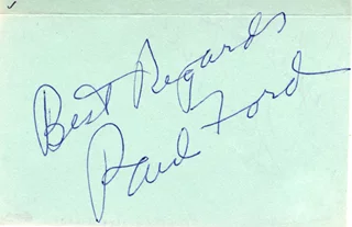 Paul Ford autograph