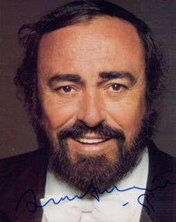 Luciano Pavarotti autograph