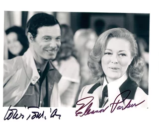 Louis Jourdan and Eleanor Parker autograph
