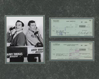 Danny Thomas & Andy Griffith autograph