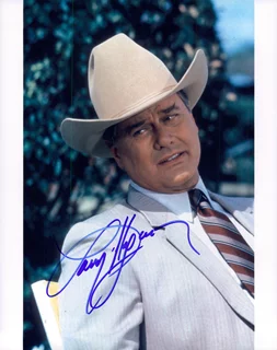 Larry Hagman autograph