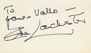 Elsa Lanchester autograph