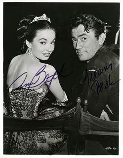 Ann Blyth and Gregory Peck autograph