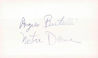 Angelo Bertelli autograph