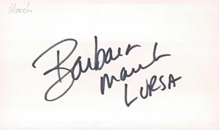 Barbara March autograph