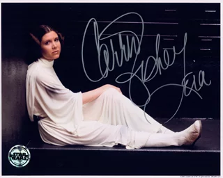 Carrie Fisher autograph