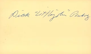 Dick Peabody autograph