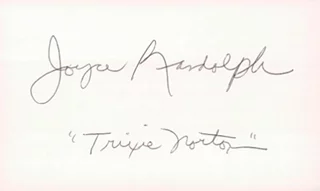 Joyce Randolph autograph