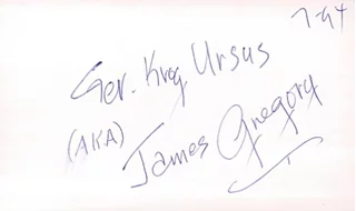 James Gregory autograph