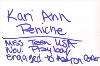 Kari Ann Peniche autograph