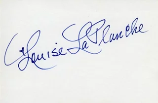 Louise LaPlanche autograph