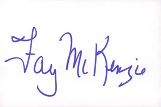 Fay McKenzie autograph