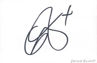 Emily Blunt autograph