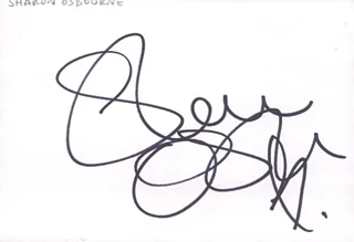 Sharon Osbourne autograph