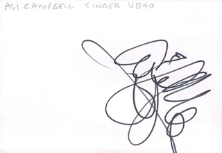 Ali Campbell autograph