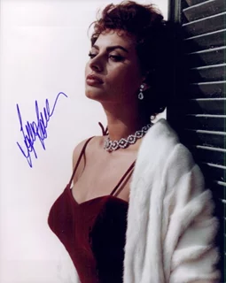 Sophia Loren autograph