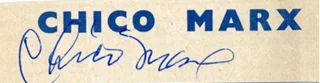 Chico Marx autograph