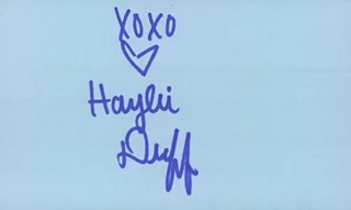 Haylie Duff autograph