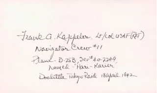 Frank Kappeler autograph