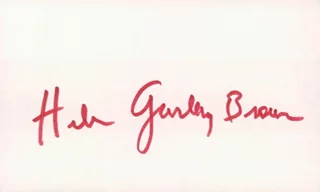 Helen Gurley Brown autograph