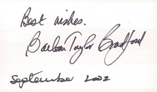 Barbara Taylor Bradford autograph