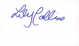 Lily Collins autograph